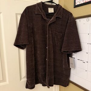 Madewell Dark Brown Casual Button Down Shirt